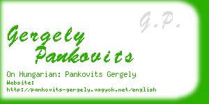 gergely pankovits business card